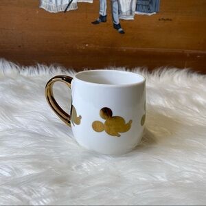 Disney x Target Gold Foil Micky Mouse Profile White Porcelain Coffee Mug